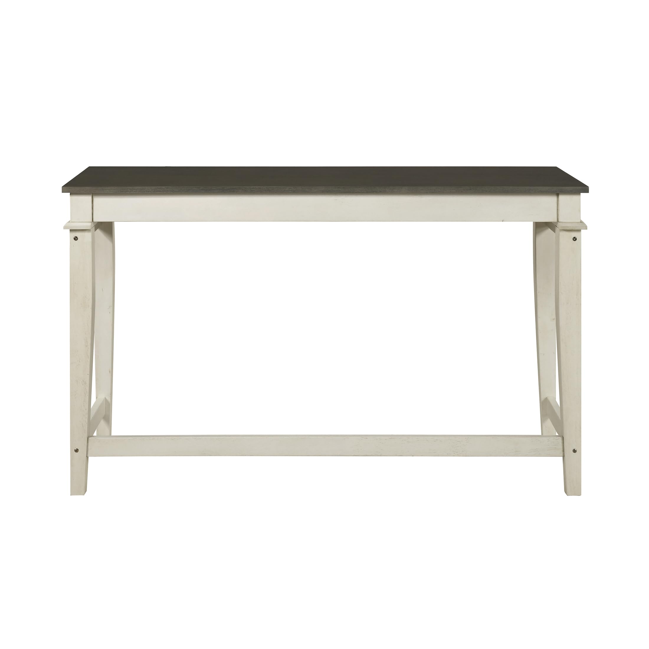 Lexicon 4 Piece Counter Height Bar Table with 3 Stools, Power Outlets, Rubberwood Frame Kitchen Table with 3 Padded Stools, Charging Ports for Small Spaces, Ash Veneer Walnut and Buttermilk Finish - Image 17