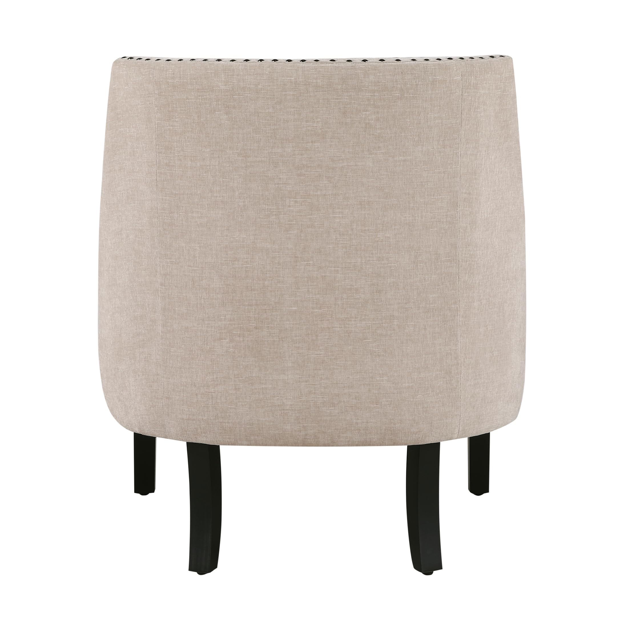 Lexicon Accent Chair Reading Chair Comfy Chair for Bedroom, Upholstered Armchair with Solid Wood Frame, Tufted Cushion Nail Head Trim, Single Sofa Chair for Living Room, Office, Taupe Chenille - Image 6
