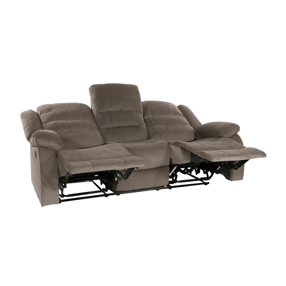 Lexicon Azrael Fabric Double Manual Reclining Sofa, 82" W, Chocolate - Image 8