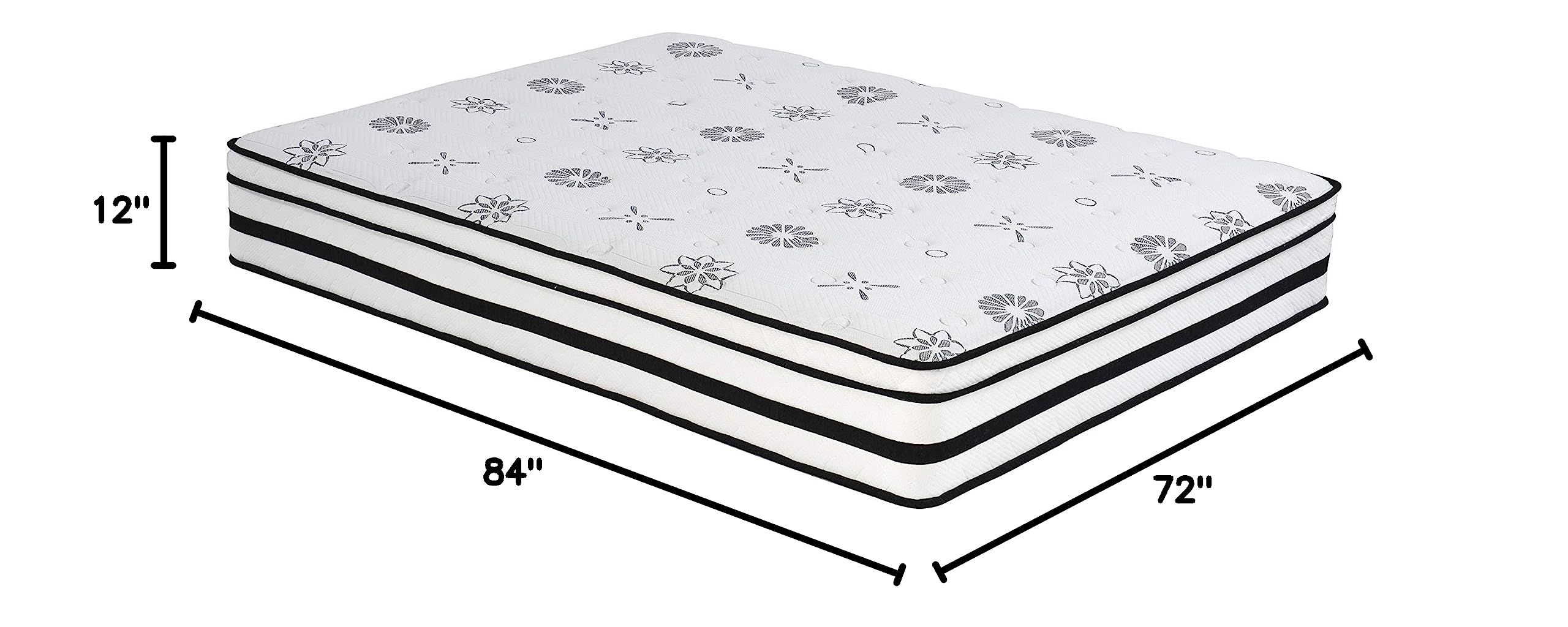 Lexicon Warnell 12-Inch Hybrid Mattress, Cal King, White - Image 6
